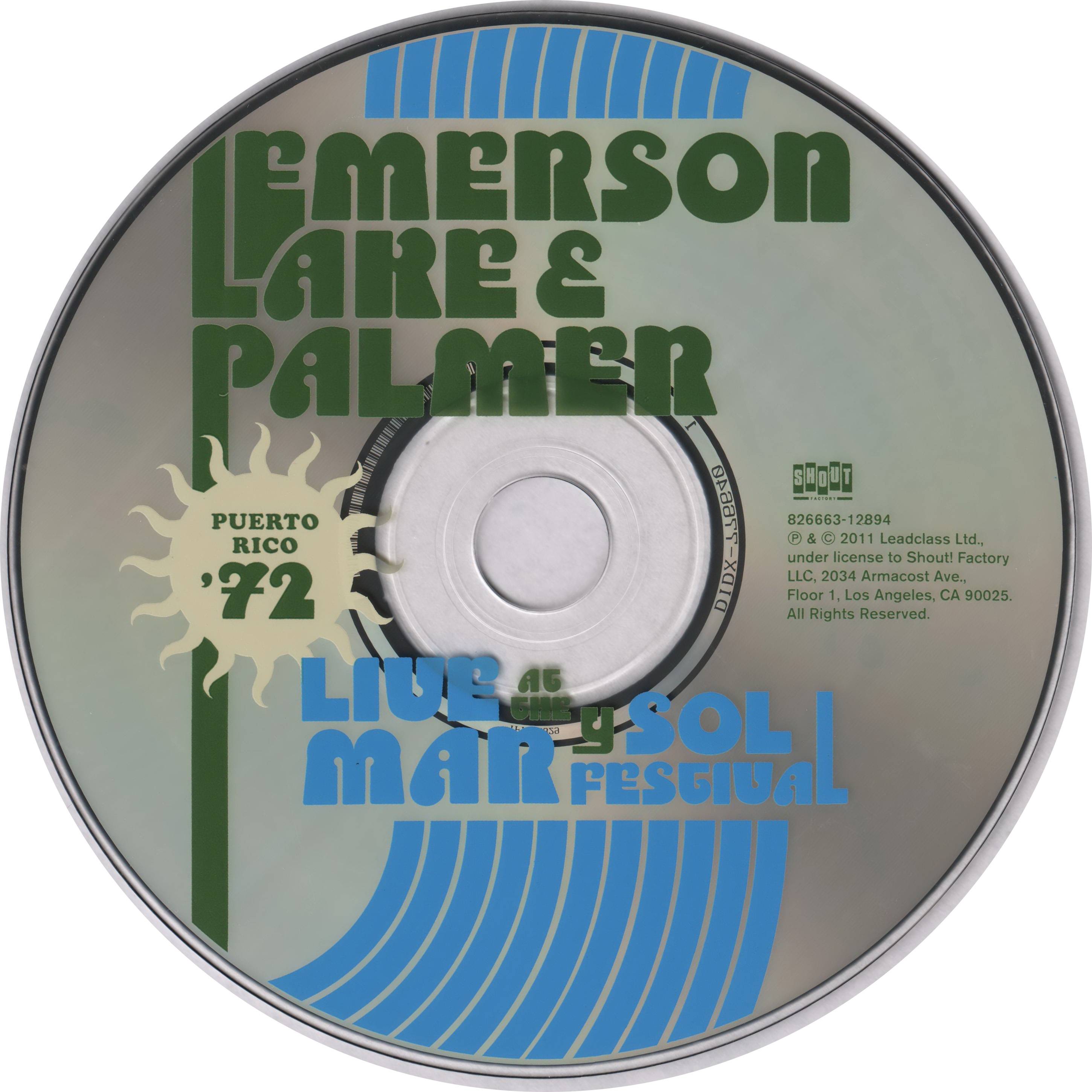 Emerson, Lake and Palmer Live At The Mar Y Sol Festival 1972 : CD